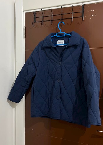 Düğmeli Lacivert Midi Kadın Ceket - Görsel 3