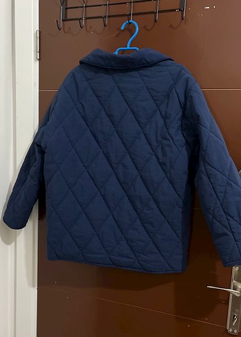 Düğmeli Lacivert Midi Kadın Ceket - Görsel 4