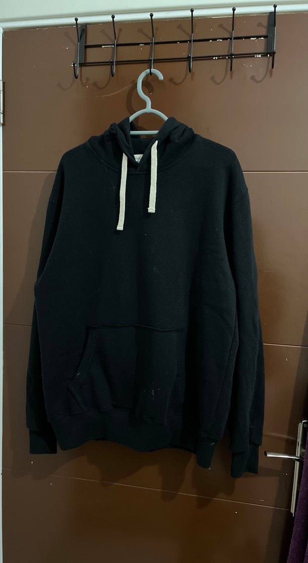 Kadın Siyah Yüksek Yakalı Sweatshirt - Görsel 2