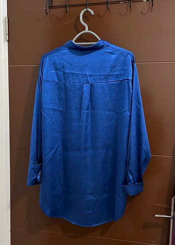 Mavi, Uzun Kollu, Düğmeli Kadın Gömlek - Görsel 4