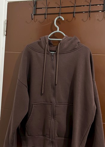Kadın Kahverengi Fermuarlı Sweatshirt - Görsel 2
