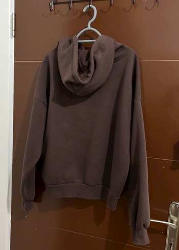 Kadın Kahverengi Fermuarlı Sweatshirt - Görsel 4