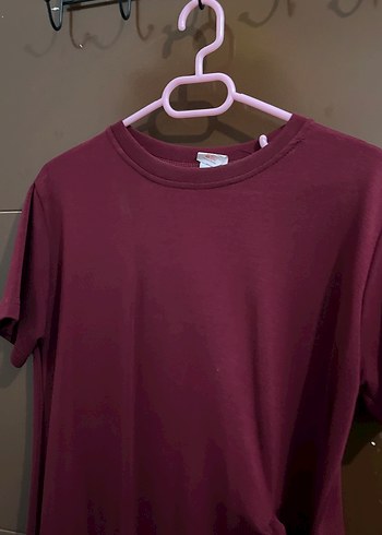 Bordo Dökümlü Kadın Uzun Elbise - Görsel 4