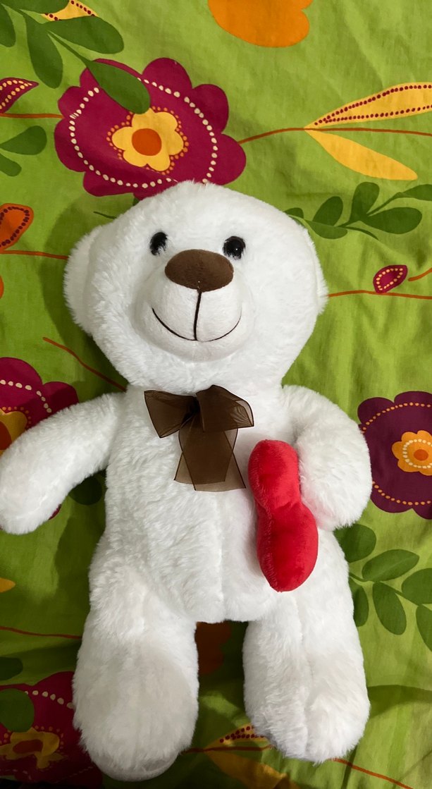 Beyaz Peluş Ayı Oyuncak - Görsel 2