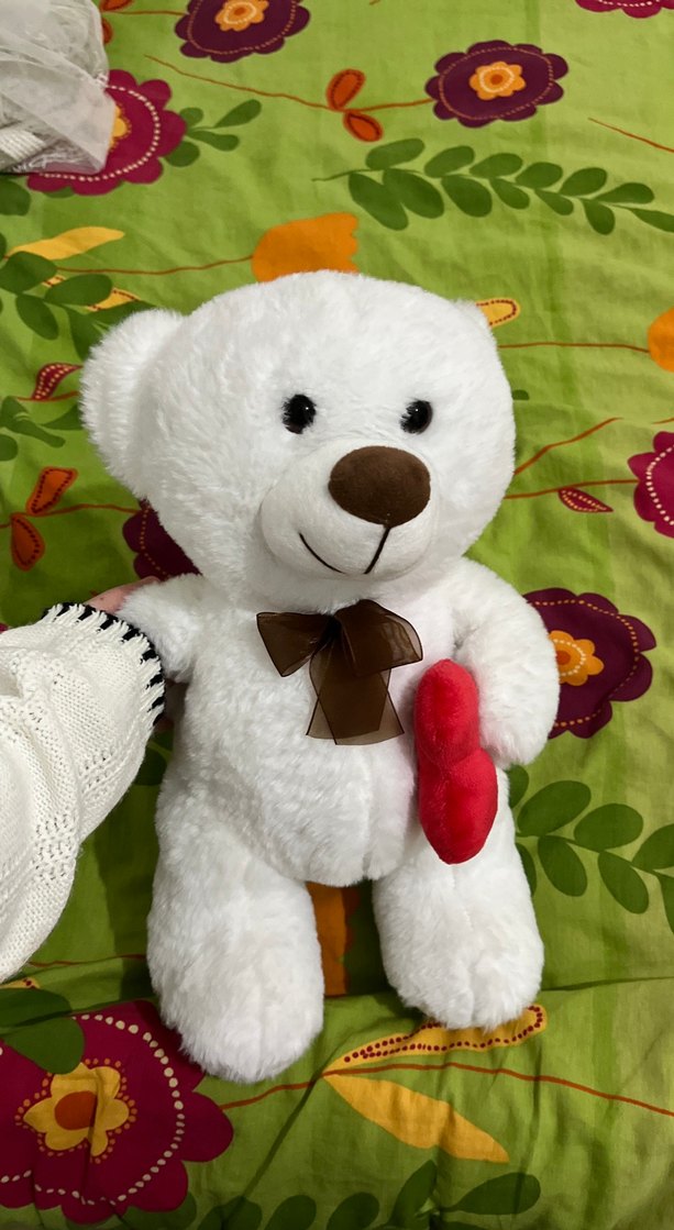 Beyaz Peluş Ayı Oyuncak - Görsel 4