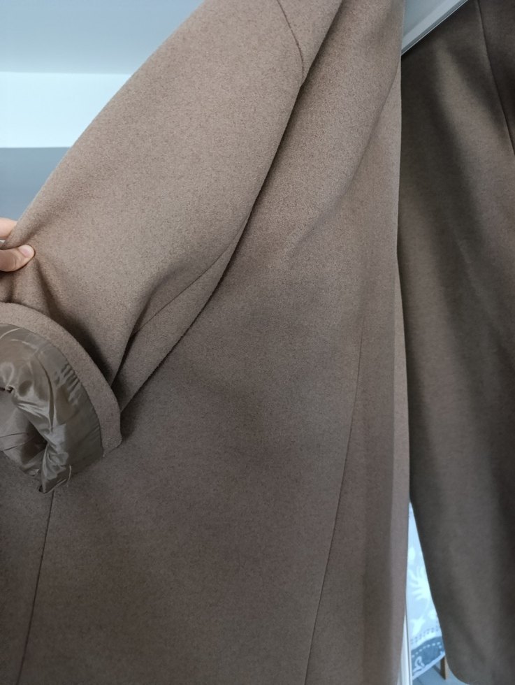 Bej Midi kaşe Kaban - Görsel 2