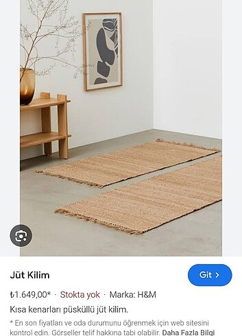 HM Home ikili jüt kilim