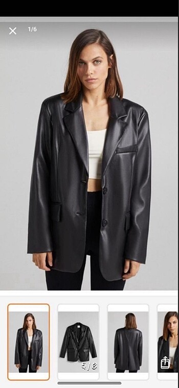 Bershka deri blazer