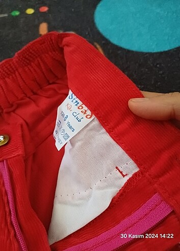 8 Yaş Beden Kız çocuk kadife pantolon 