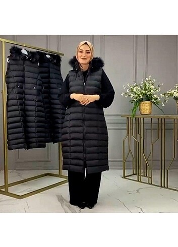 48 Beden siyah Renk Şişme mont