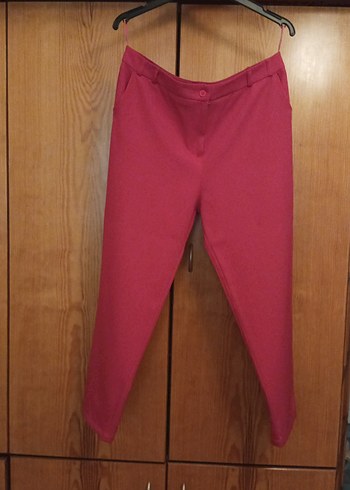 Pembe Kadın Midi Kumaş Pantolon