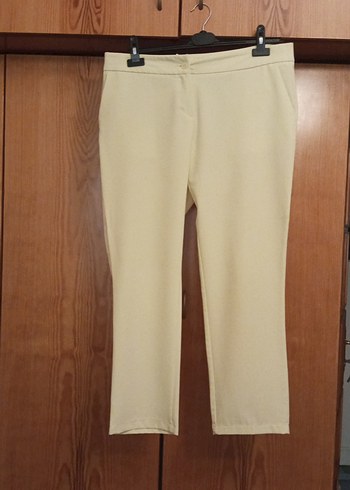 universal Beden sarı Renk Sarı Kadın Kumaş Pantolon Midi Boy