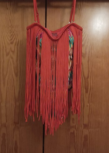 Püsküllü Kırmızı kadın Mayo (Bonesta marka) - Görsel 2