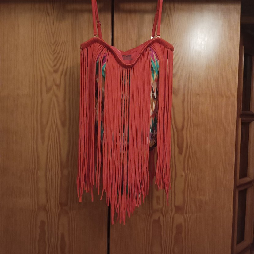 Püsküllü Kırmızı kadın Mayo (Bonesta marka) - Görsel 2