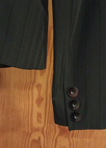 Siyah Düğmeli Kadın Blazer Ceket - Görsel 5