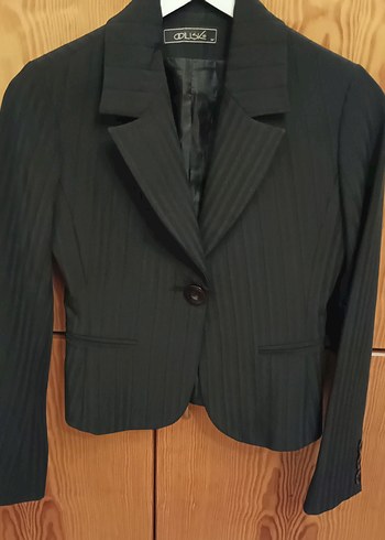 Siyah Düğmeli Kadın Blazer Ceket - Görsel 6