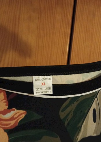xl Beden Çiçek Desenli Yeşil Askılı Uzun Elbise