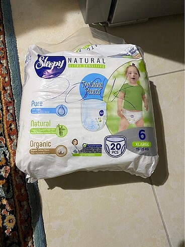6 Beden: 16+ kg Beden Renk Sleepy Natural Bebek Bezi 6 Numara