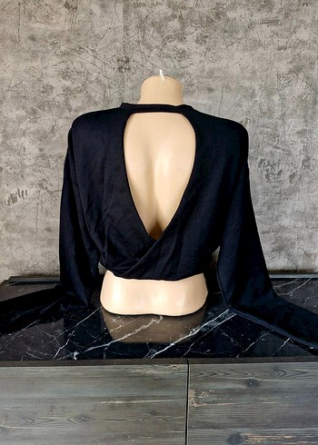 Siyah Kadın Sweatshirt - Görsel 3