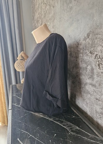 Siyah Mini AMSTERDAM Baskılı Kadın Tişört - Görsel 2