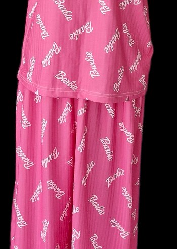 Pembe Dantel Detaylı Kadın Uzun Pijama Takımı - Görsel 8