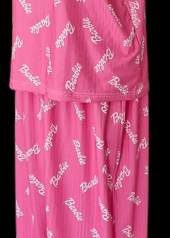 Pembe Dantel Detaylı Kadın Uzun Pijama Takımı - Görsel 7