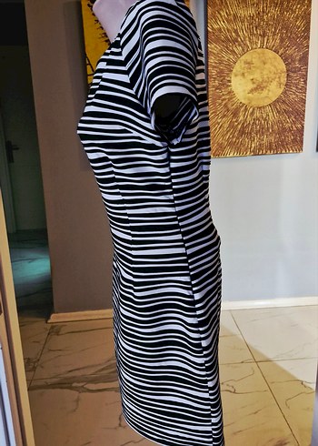 Zebra Desenli Kadın Elbise - Görsel 5