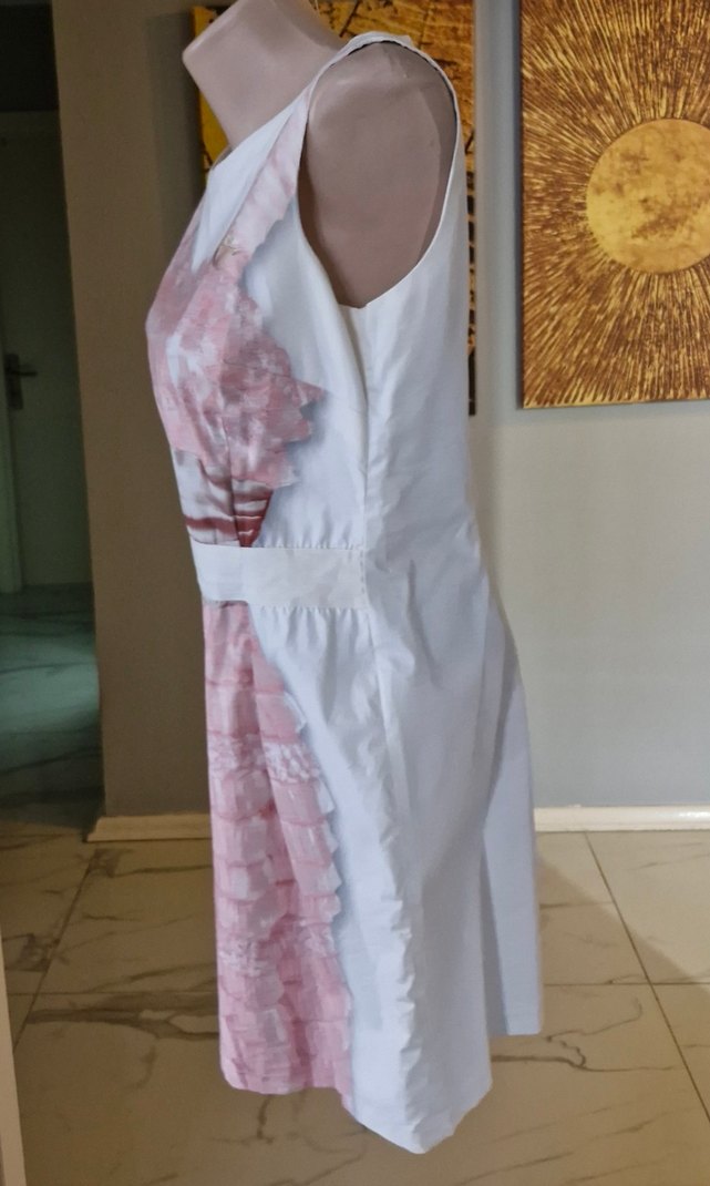 Dantel Detaylı Pembe Midi Elbise - Görsel 4