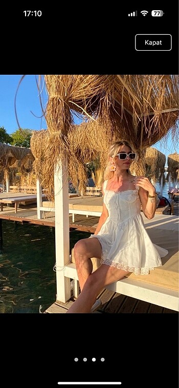 s Beden beyaz günlük elbise