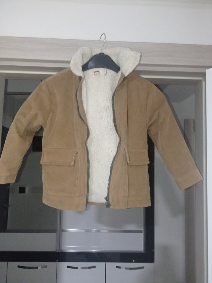 Erkek Çocuk Peluş Astarlı Kahverengi Ceket - Görsel 2