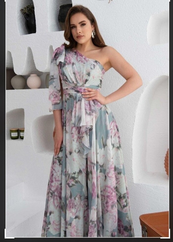 Tek omuzlu abiye - Görsel 2