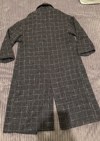 Kareli Desenli Tek Düğmeli Kaban - Görsel 9