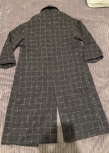 Kareli Desenli Tek Düğmeli Kaban - Görsel 8