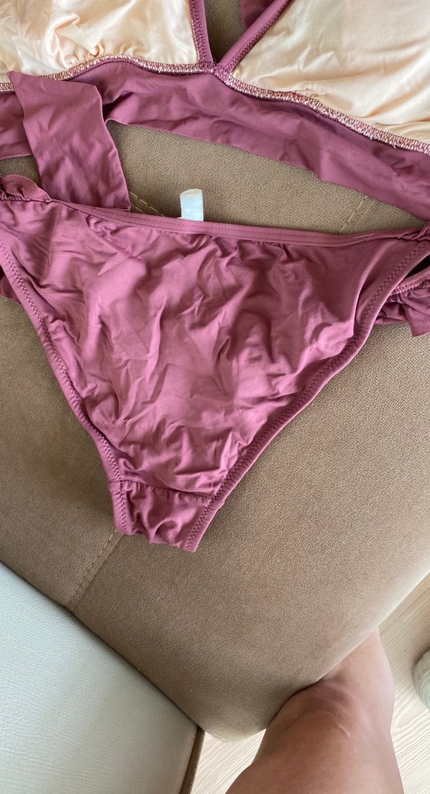 Pembe Fırfırlı Bohem Bikini penti 38 - Görsel 5