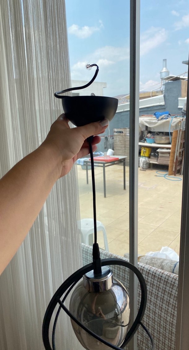 Gri Asma Lamba ve Kablo Seti siyahlı - Görsel 3