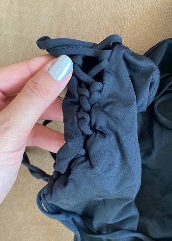 Siyah Bağcıklı Strappy Bikini Altı H&M 38 beden - Görsel 4