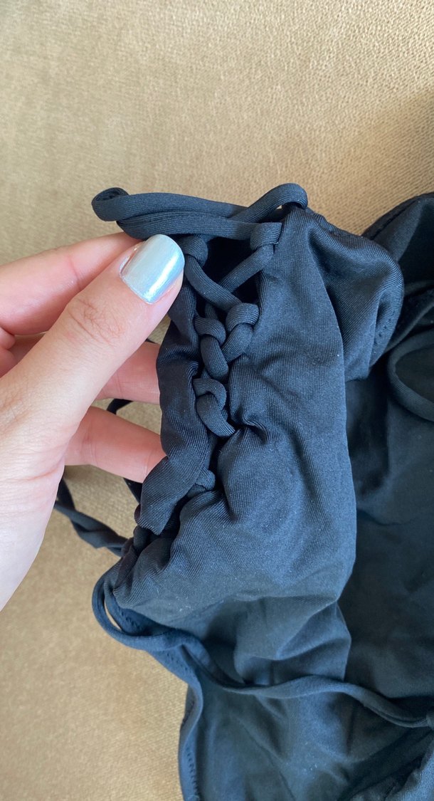 Siyah Bağcıklı Strappy Bikini Altı H&M 38 beden - Görsel 4