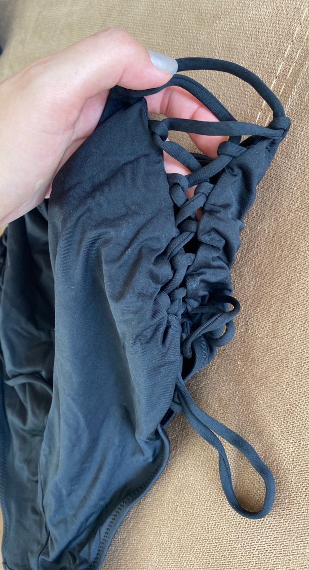 Siyah Bağcıklı Strappy Bikini Altı H&M 38 beden - Görsel 3