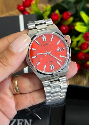 Citizen Tsuyosa Otomatik Kırmızı Kadran Çelik Saat - Görsel 6
