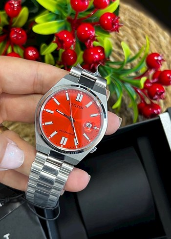 Citizen Tsuyosa Otomatik Kırmızı Kadran Çelik Saat - Görsel 2