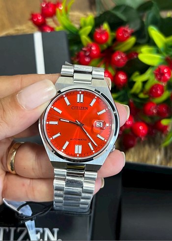 Citizen Tsuyosa Otomatik Kırmızı Kadran Çelik Saat - Görsel 8