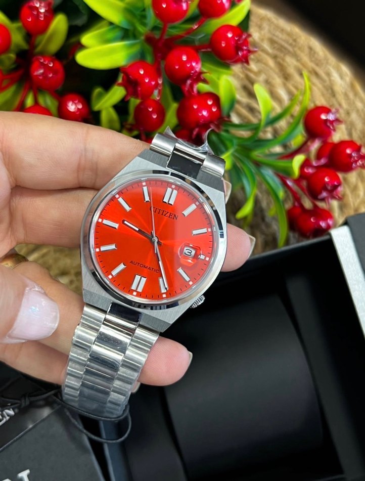 Citizen Tsuyosa Otomatik Kırmızı Kadran Çelik Saat - Görsel 2