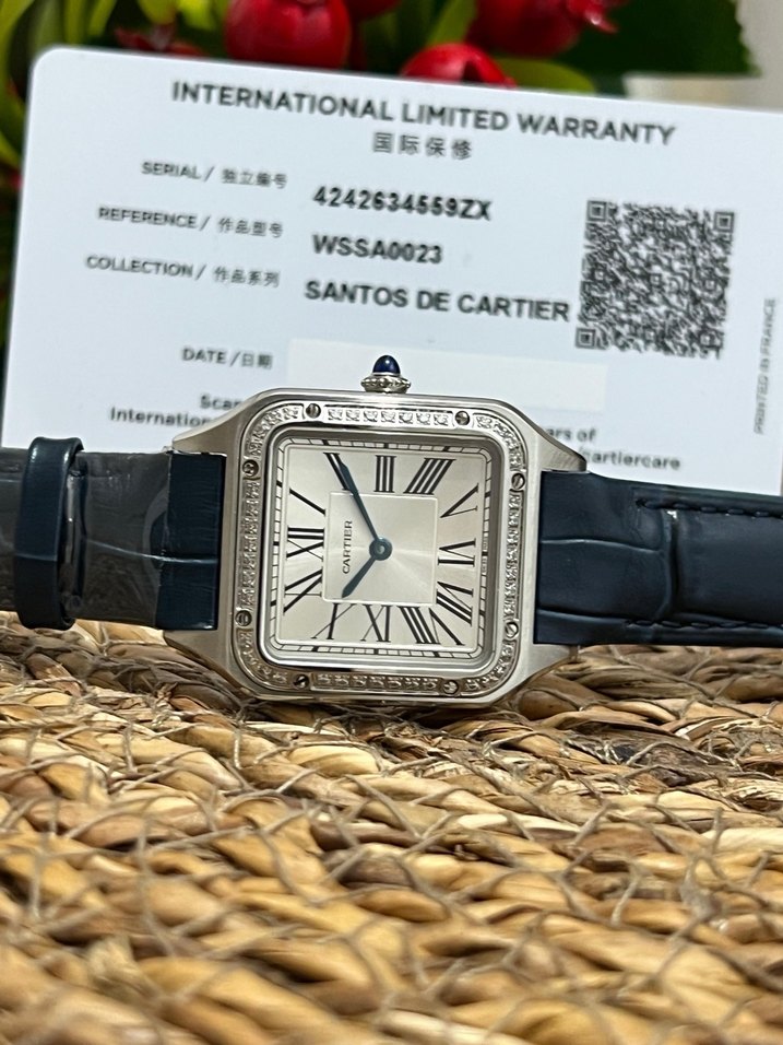 CARTIER SANTOS PİLLİ (QUARTZ) KLASİK SAAT - Görsel 4