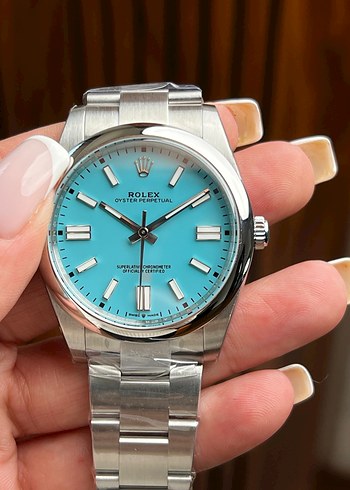 ROLEX OYSTER PERPETUAL TURKUAZ KADRAN ETA - Görsel 7
