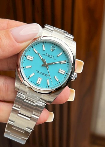 ROLEX OYSTER PERPETUAL TURKUAZ KADRAN ETA - Görsel 6