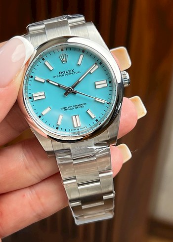 ROLEX OYSTER PERPETUAL TURKUAZ KADRAN ETA - Görsel 3