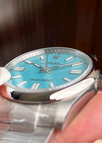 ROLEX OYSTER PERPETUAL TURKUAZ KADRAN ETA - Görsel 8