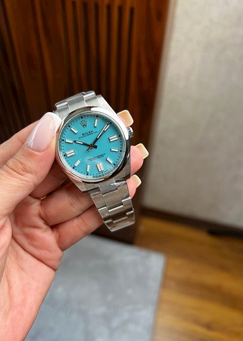 ROLEX OYSTER PERPETUAL TURKUAZ KADRAN ETA - Görsel 9