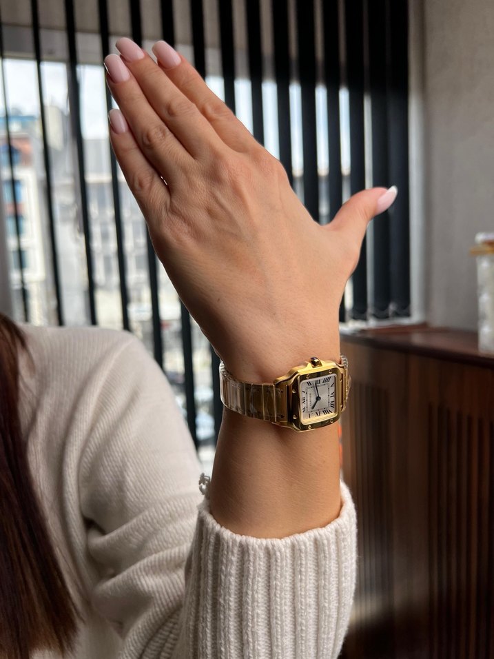 CARTIER SANTOS ALTIN RENK ETA KADIN - Görsel 2