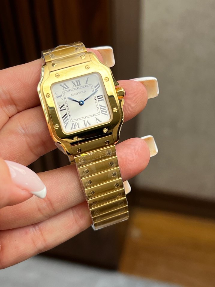 CARTIER SANTOS ALTIN RENK ETA KADIN - Görsel 4